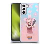 Head Case Designs Officially Licensed Naruto Shippuden Sakura Haruno Character Art Gel Case [Military Grade Protection] Compatible with Samsung Galaxy S21+ 5G and Compatible with MagSafe