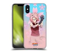Head Case Designs Officially Licensed Naruto Shippuden Sakura Haruno Character Art Gel Case [Military Grade Protection] Compatible With Apple iPhone X/iPhone XS