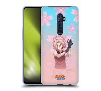 Head Case Designs Officially Licensed Naruto Shippuden Sakura Haruno Character Art Gel Case [Military Grade Protection] Compatible With Oppo Reno 2