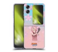 Head Case Designs Officially Licensed Naruto Shippuden Sakura Haruno Character Art Gel Case [Military Grade Protection] Compatible With Oppo Find N2 Flip