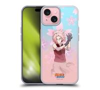 Head Case Designs Officially Licensed Naruto Shippuden Sakura Haruno Character Art Gel Case [Military Grade Protection] Compatible with Apple iPhone 15 and Compatible with MagSafe
