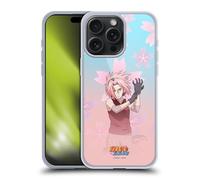 Head Case Designs Officially Licensed Naruto Shippuden Sakura Haruno Character Art Gel Case [Military Grade Protection] Compatible with Apple iPhone 15 Pro Max and Compatible with MagSafe