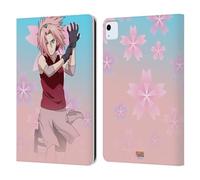 Head Case Designs Officially Licensed Naruto Shippuden Sakura Haruno Character Art Leather Wallet Case Compatible With Apple iPad Air 11 2020/2022/2024/2025