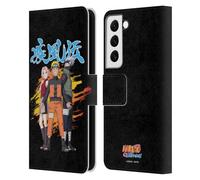 Head Case Designs Officially Licensed Naruto Shippuden Sakura, Naruto, Kakashi Art Leather Wallet Case Compatible With Samsung Galaxy S22 5G