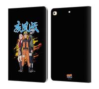 Head Case Designs Officially Licensed Naruto Shippuden Sakura, Naruto, Kakashi Art Leather Wallet Case Compatible With Apple iPad 9.7 2017 / iPad 9.7 2018