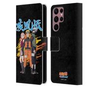 Head Case Designs Officially Licensed Naruto Shippuden Sakura, Naruto, Kakashi Art Leather Wallet Case Compatible With Samsung Galaxy S22 Ultra 5G