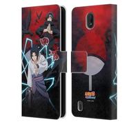 Head Case Designs Officially Licensed Naruto Shippuden Sasuke And Itachi Key Art Leather Wallet Case Compatible With Nokia C01 Plus/C1 2nd Edition