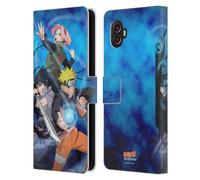 Head Case Designs Officially Licensed Naruto Shippuden Team 7 Key Art Leather Wallet Case Compatible With Samsung Galaxy Xcover6 Pro/Pro2