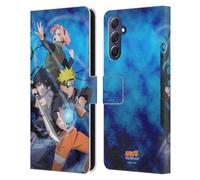 Head Case Designs Officially Licensed Naruto Shippuden Team 7 Key Art Leather Wallet Case Compatible With Samsung Galaxy M54 5G