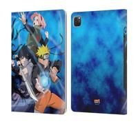 Head Case Designs Officially Licensed Naruto Shippuden Team 7 Key Art Leather Wallet Case Compatible With Apple iPad Pro 11 2020/2021 / 2022