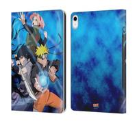 Head Case Designs Officially Licensed Naruto Shippuden Team 7 Key Art Leather Wallet Case Compatible With Apple iPad 10.9 2022/2025