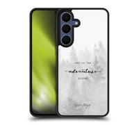 Head Case Designs Officially Licensed Nature Magick Black And White Forest So The Adventure Begins Quote Gel Armour Case [Military Grade Protection] Compatible With Samsung Galaxy S25 FE