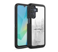 Head Case Designs Officially Licensed Nature Magick Black And White Forest So The Adventure Begins Quote Ultra-Armoured Shockproof Case [Military Grade] Compatible With Samsung Galaxy A16 5G