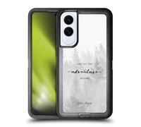 Head Case Designs Officially Licensed Nature Magick Black And White Forest So The Adventure Begins Quote Ultra-Armoured Shockproof Case [Military Grade] Compatible With Samsung Galaxy S25 Edge