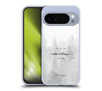 Head Case Designs Officially Licensed Nature Magick Black And White Forest So The Adventure Begins Quote Gel Case [Military Grade] Compatible with Google Pixel 10 Pro XL and Compatible with MagSafe