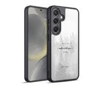 Head Case Designs Officially Licensed Nature Magick Black And White Forest So The Adventure Begins Quote Gel Armour Case [Military Grade Protection] Compatible With Samsung Galaxy S24 5G