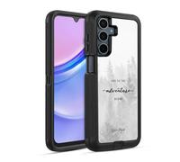 Head Case Designs Officially Licensed Nature Magick Black And White Forest So The Adventure Begins Quote Ultra-Armoured Shockproof Case [Military Grade Protection] Compatible With Samsung Galaxy A15