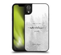 Head Case Designs Officially Licensed Nature Magick Black And White Forest So The Adventure Begins Quote Gel Armour Case [Military Grade Protection] Compatible With Apple iPhone XR