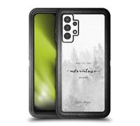 Head Case Designs Officially Licensed Nature Magick Black And White Forest So The Adventure Begins Quote Ultra-Armoured Shockproof Case [Military Grade] Compatible With Samsung Galaxy A13 (2022)