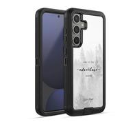 Head Case Designs Officially Licensed Nature Magick Black And White Forest So The Adventure Begins Quote Ultra-Armoured Shockproof Case [Military Grade] Compatible With Samsung Galaxy S24 FE