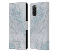 Head Case Designs Officially Licensed Nature Magick Blue Marble Metallics Leather Wallet Case Compatible With Samsung Galaxy S20 / S20 5G