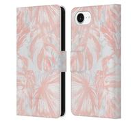 Head Case Designs Officially Licensed Nature Magick Blush Pink Island Tropical Palm Leaves On Marble Leather Wallet Case Compatible With Apple iPhone 16e