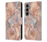 Head Case Designs Officially Licensed Nature Magick Bronze Mermaid Rose Gold Marble Leather Wallet Case Compatible With Samsung Galaxy S25