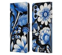 Head Case Designs Officially Licensed Nature Magick Cobalt Blue Floral Patterns Leather Wallet Case Compatible With Samsung Galaxy A16 5G