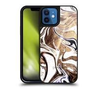 Head Case Designs Officially Licensed Nature Magick Coffee Luxe Gold Marble Metallic Gel Armour Case [Military Grade Protection] Compatible With Apple iPhone 12 / iPhone 12 Pro