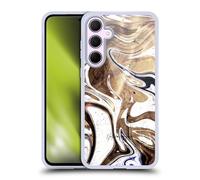 Head Case Designs Officially Licensed Nature Magick Coffee Luxe Gold Marble Metallic Gel Case [Military Grade Protection] Compatible With Samsung Galaxy A35 5G