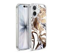 Head Case Designs Officially Licensed Nature Magick Coffee Luxe Gold Marble Metallic Gel Case [Military Grade Protection] Compatible with Apple iPhone 17 and Compatible with MagSafe