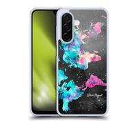 Head Case Designs Officially Licensed Nature Magick Colorful Pink Teal Paint Watercolor World Map Teal Pink Gel Case [Military Grade Protection] Compatible With Samsung Galaxy A26 5G