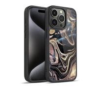 Head Case Designs Officially Licensed Nature Magick Copper Luxe Gold Marble Metallic Gel Armour Case [Military Grade Protection] Compatible With Apple iPhone 15 Pro