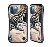 Head Case Designs Officially Licensed Nature Magick Cream Luxe Gold Marble Metallic Hybrid Case Compatible With Apple iPhone 12 / iPhone 12 Pro