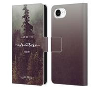 Head Case Designs Officially Licensed Nature Magick Forest So The Adventure Begins Quote Leather Wallet Case Compatible With Apple iPhone 16e