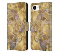 Head Case Designs Officially Licensed Nature Magick Gold Mermaid Rose Gold Marble Leather Wallet Case Compatible With Apple iPhone 16e
