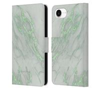 Head Case Designs Officially Licensed Nature Magick Green Marble Metallics Leather Wallet Case Compatible With Apple iPhone 16e