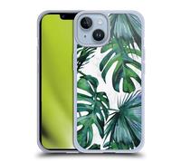 Head Case Designs Officially Licensed Nature Magick Green Tropics Tropical Palm Leaves On Marble Gel Case [Military Grade Protection] Compatible With Apple iPhone 14