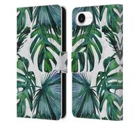 Head Case Designs Officially Licensed Nature Magick Green Tropics Tropical Palm Leaves On Marble Leather Wallet Case Compatible With Apple iPhone 16e
