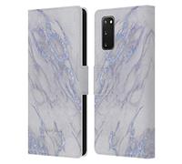 Head Case Designs Officially Licensed Nature Magick Indigo Marble Metallics Leather Wallet Case Compatible With Samsung Galaxy S20 / S20 5G