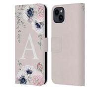Head Case Designs Officially Licensed Nature Magick Letter A Floral Monogram Pink Flowers Leather Wallet Case Compatible With Apple iPhone 15 Plus