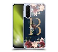 Head Case Designs Officially Licensed Nature Magick Letter B Floral Monogram Gold Navy Gel Case [Military Grade Protection] Compatible With Samsung Galaxy A36 5G
