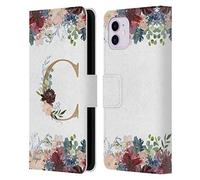 Head Case Designs Officially Licensed Nature Magick Letter C Flowers Monogram Floral Gold Leather Wallet Case Compatible With Apple iPhone 11
