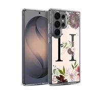 Head Case Designs Officially Licensed Nature Magick Letter H Rose Gold Flowers Monogram 1 Gel Case [Military Grade Protection] Compatible with Samsung Galaxy S26 Ultra and Compatible with MagSafe