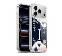 Head Case Designs Officially Licensed Nature Magick Letter I Floral Monogram Navy Flowers 1 Gel Case [Military Grade Protection] Compatible with Apple iPhone 17 Pro Max and Compatible with MagSafe