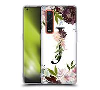 Head Case Designs Officially Licensed Nature Magick Letter J Monogram Garden Flowers 1 Soft Gel Case Compatible With Oppo Find X2 Pro 5G