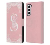 Head Case Designs Officially Licensed Nature Magick Letter S Rose Gold Monogram 2 Leather Wallet Case Compatible With Samsung Galaxy S21 5G