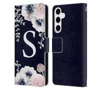 Head Case Designs Officially Licensed Nature Magick Letter S Watercolour Flower Monogram 2 Leather Wallet Case Compatible With Samsung Galaxy S24+ 5G