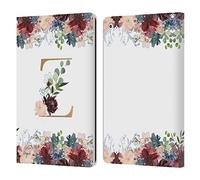 Head Case Designs Officially Licensed Nature Magick Letter Z Flowers Monogram Floral Gold 2 Leather Wallet Case Compatible With Apple iPad 10.2 2019/2020/2021