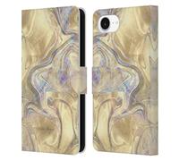 Head Case Designs Officially Licensed Nature Magick Light Gold Mermaid Rose Gold Marble Leather Wallet Case Compatible With Apple iPhone 16e